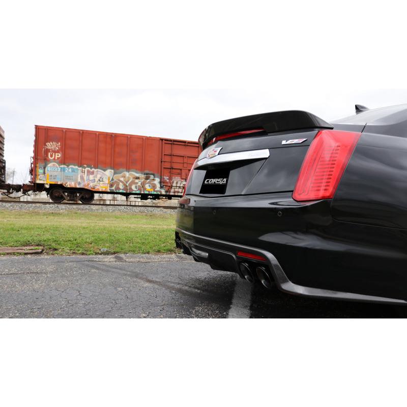 Corsa 2016-2019 Cadillac CTS-V 2.75in Inlet / 4.0in Outlet Black PVD Tip Kit (For Corsa ExhaustOnly)-SR1 Performance