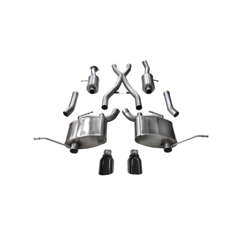 Corsa 2011-2021 Jeep Grand Cherokee 3.6L 2.5in Dual Rear Exit Sport Exhaust w/ 4.5in Black Tips-SR1 Performance