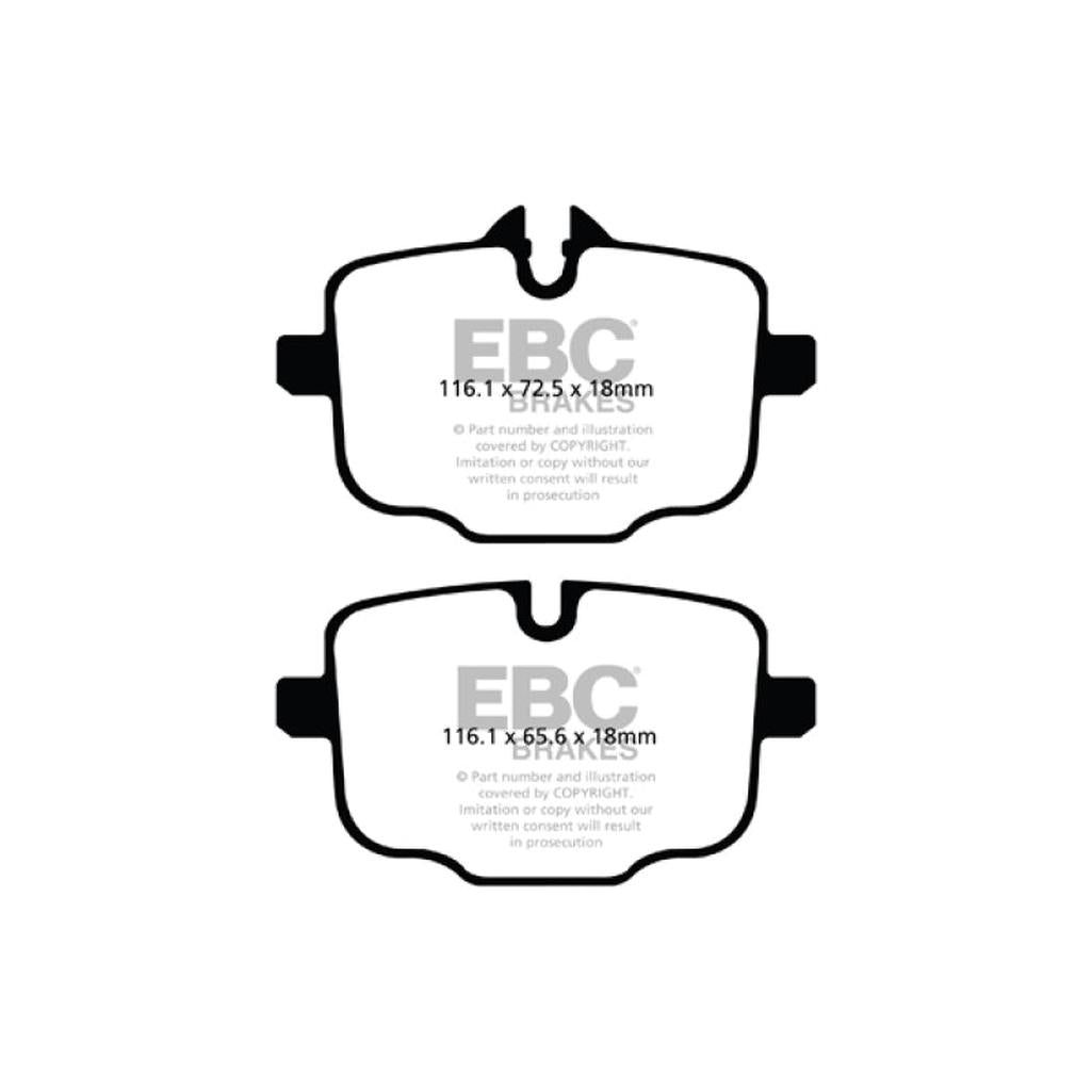 EBC Redstuff Ceramic Low Dust Rear Brake Pads for BMW M3/M4 (G80/G82/G83) with Cast Iron Rotors