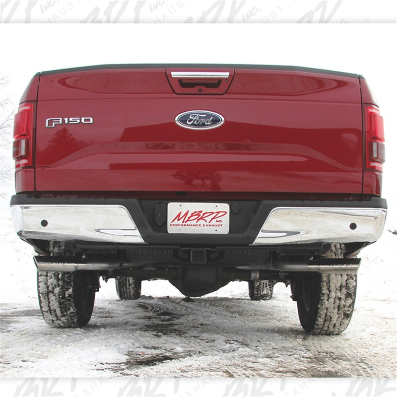 MBRP 2015 Ford F-150 5.0L 3in Cat Back Dual Split Side Exit T409 Exhaust System-SR1 Performance