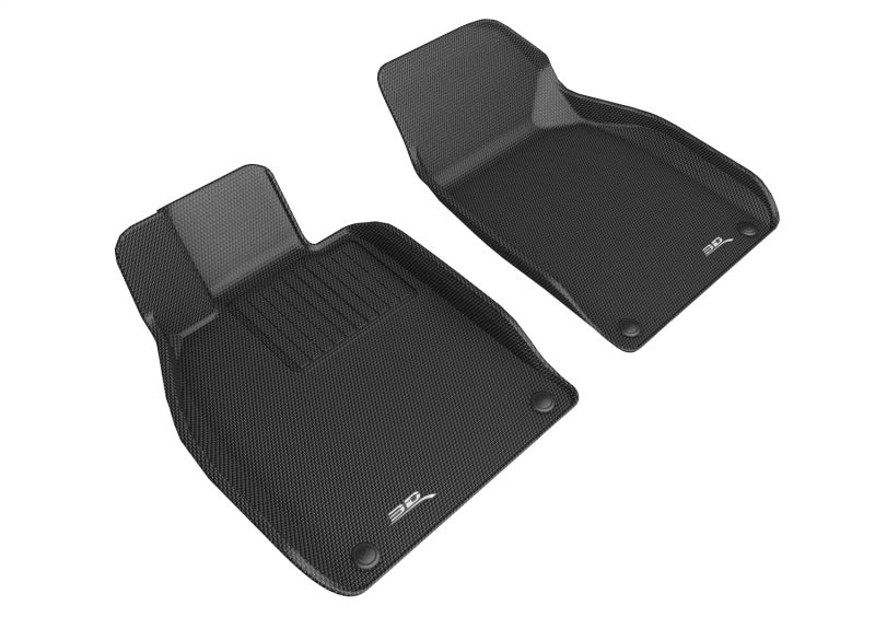 3D MAXpider Custom Fit KAGU Floor Mat (BLACK) Compatible for PORSCHE BOXSTER/CAYMAN/718 2013-2023 -SR1 Performance