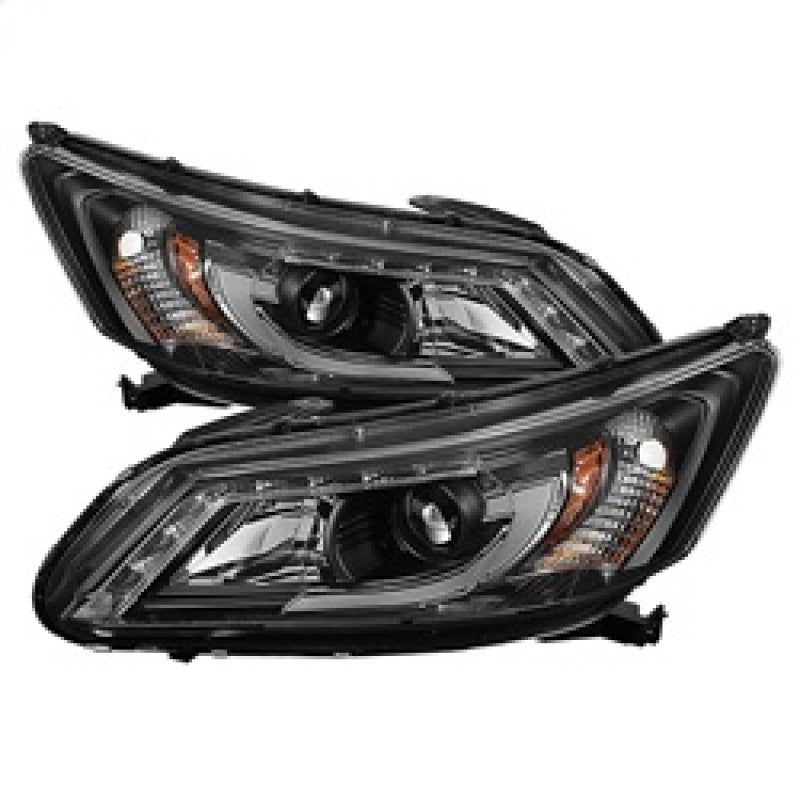 Spyder Honda Accord 2013-2015 4DR Projector Headlights Light Bar DRL Black PRO-YD-HA13-LBDRL-BK-SR1 Performance