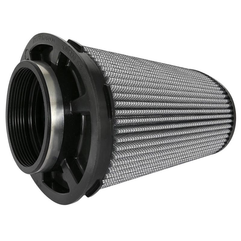 aFe Magnum FLOW Pro DRY S Universal Air Filter F-4in. / B-(8X6.5) MT2 / T-(5.25 X 3.75) / H-7.5in.-SR1 Performance
