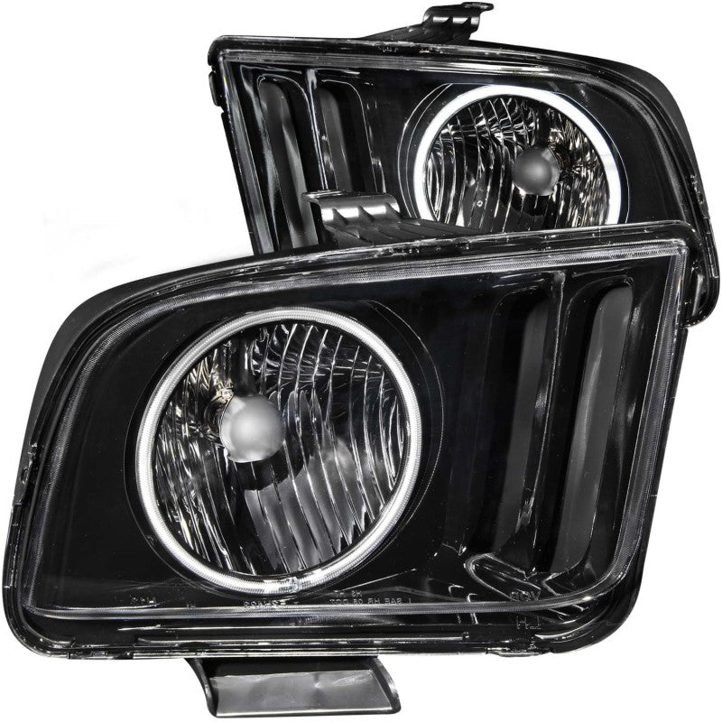 ANZO 2005-2009 Ford Mustang Crystal Headlights w/ Halo Black (CCFL)-SR1 Performance