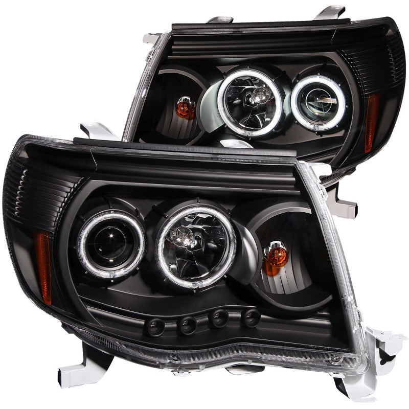 ANZO 2005-2011 Toyota Tacoma Projector Headlights w/ Halo Black-SR1 Performance