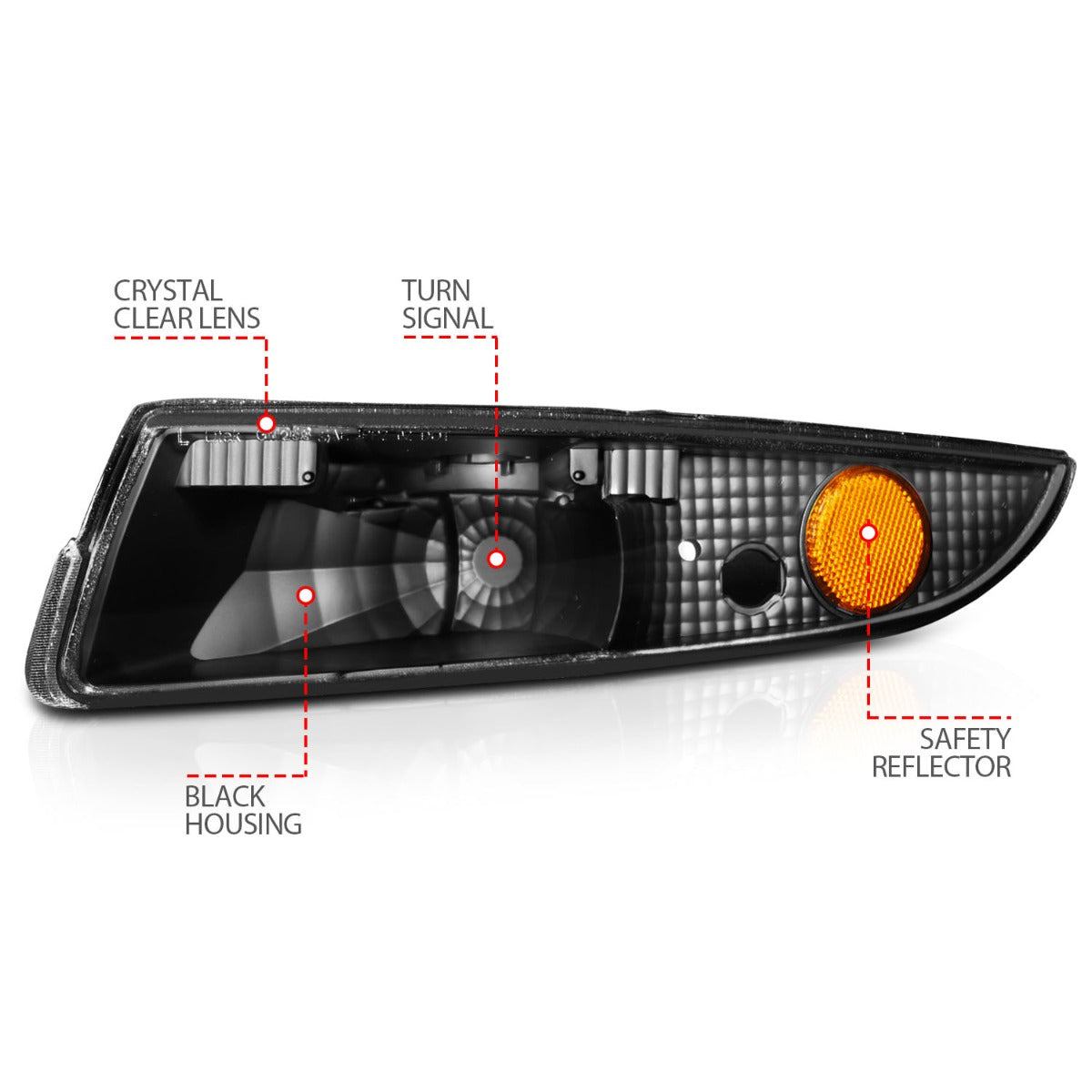 CHEVY CAMARO 93-02 EURO PARKING/SIGNAL LIGHTS BLACK AMBER