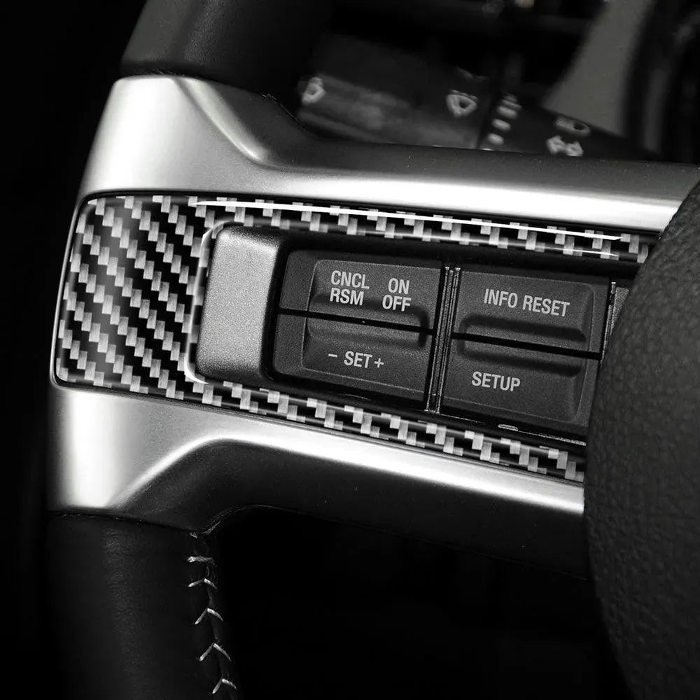 Carbon Fiber Steering Wheel Trim Interior Overlay For Ford Mustang 2010-2014 - carbonaddons Carbon Fiber Parts, Accessories, Upgrades, Mods