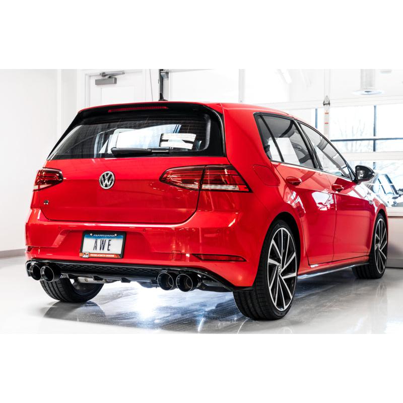 AWE Tuning Volkswagen Golf R MK7 SwitchPath Exhaust w/Diamond Black Tips 102mm-SR1 Performance