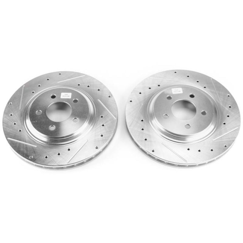 Power Stop 94-01 Ford Mustang Front Evolution Drilled & Slotted Rotors - Pair-SR1 Performance