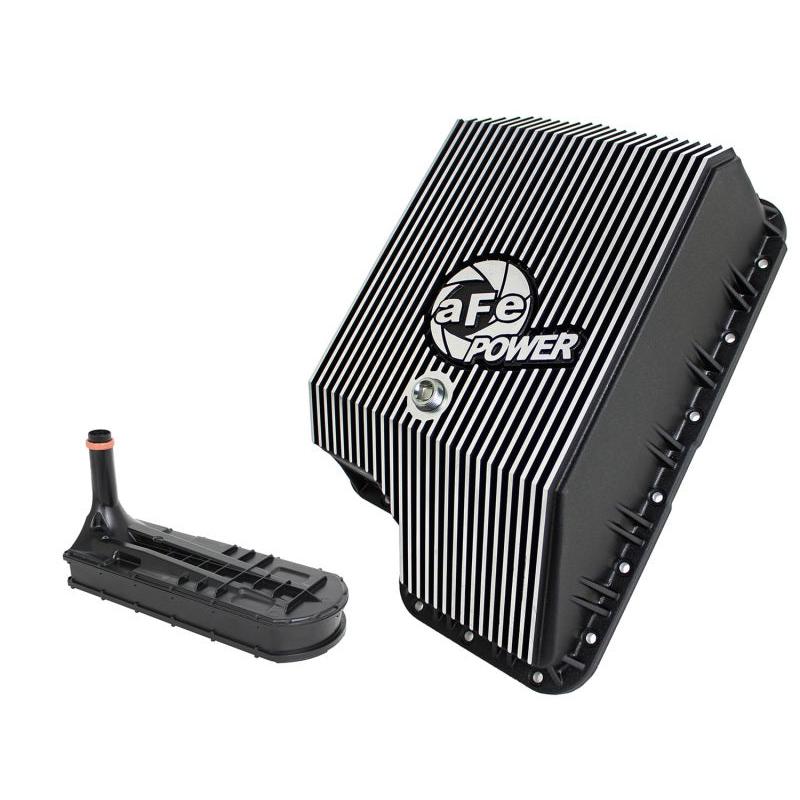 afe Transmission Pan (Black); Ford Diesel Trucks 03-10 V8-6.0/6.4L (td)-SR1 Performance