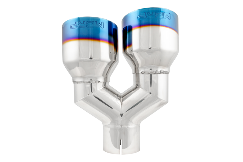 MBRP Burnt End Tip 2.5 ID Dual 4 OD Out 9.55 length Single wall 304 Stainless Steel Pass Side-SR1 Performance