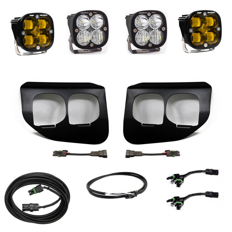 Baja Designs 2020+ Ford Super Duty Fog Lights FPK Amber SAE/Pro DC Baja Designs w/Upfitter-SR1 Performance