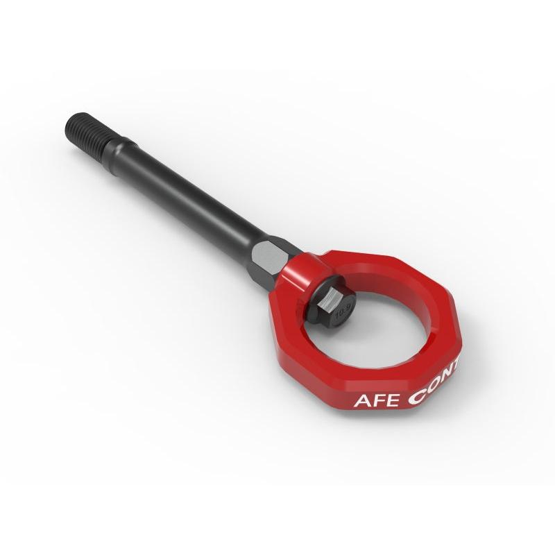 aFe CONTROL Front Tow Hook Red-SR1 Performance