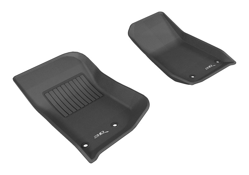 3D MAXpider 2014-2018 Jeep Wrangler JK 2-Door/Unlimited Kagu 1st Row Floormat - Black-SR1 Performance