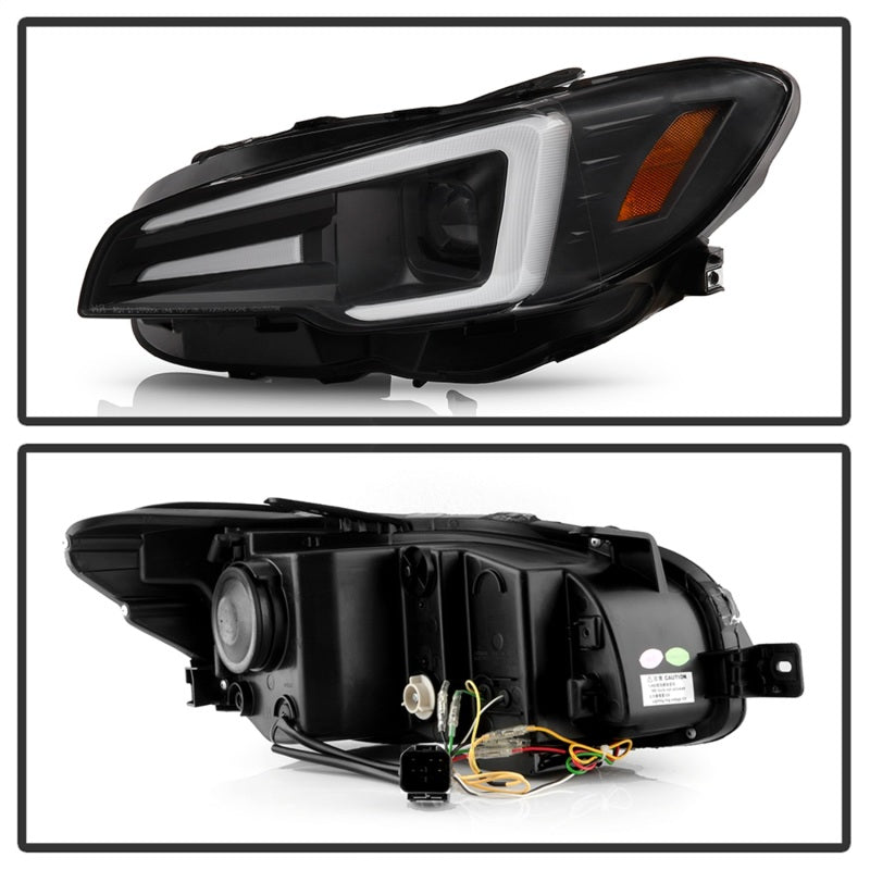 Spyder Subaru Impreza WRX 15-20 Halogen Model Projector Headlights - Black PRO-YD-SWRX15SI-SBSEQ-BK-SR1 Performance