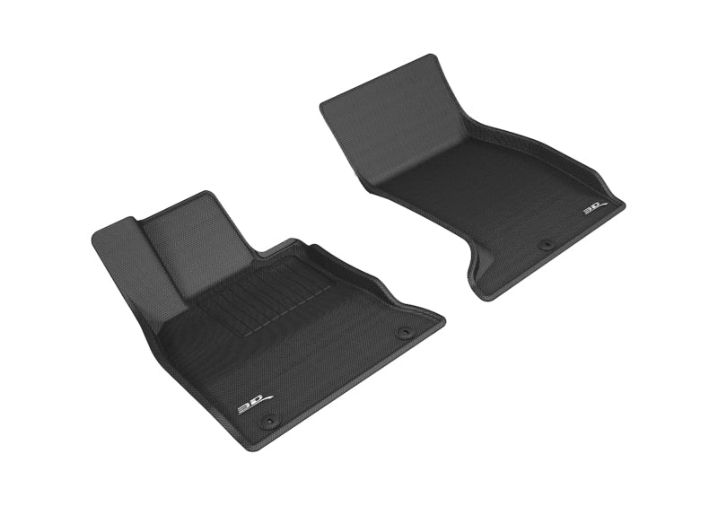 3D MAXpider 2018-2020 Kia Stinger Awd Kagu 1st Row Floormat - Black-SR1 Performance