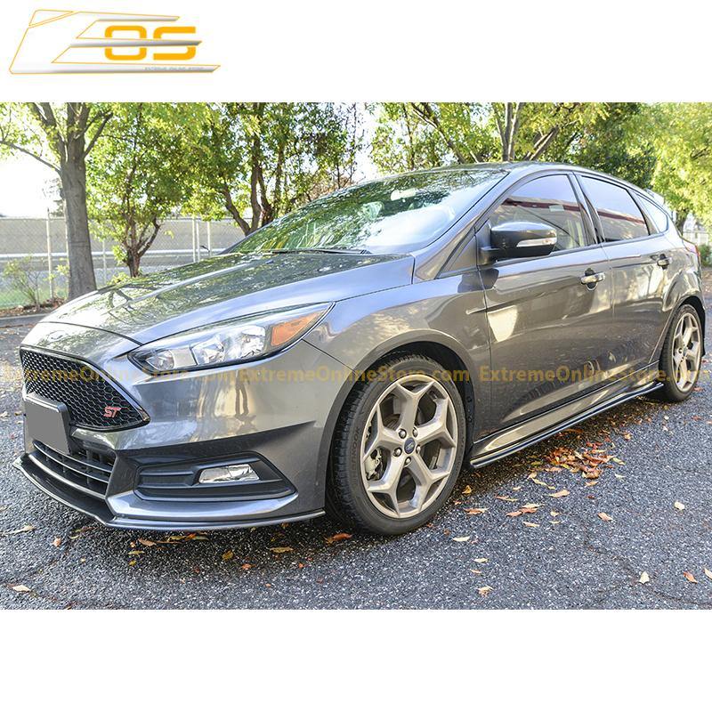 15-Up Ford Focus ST Carbon Fiber Front Splitter Lip - ExtremeOnlineStore