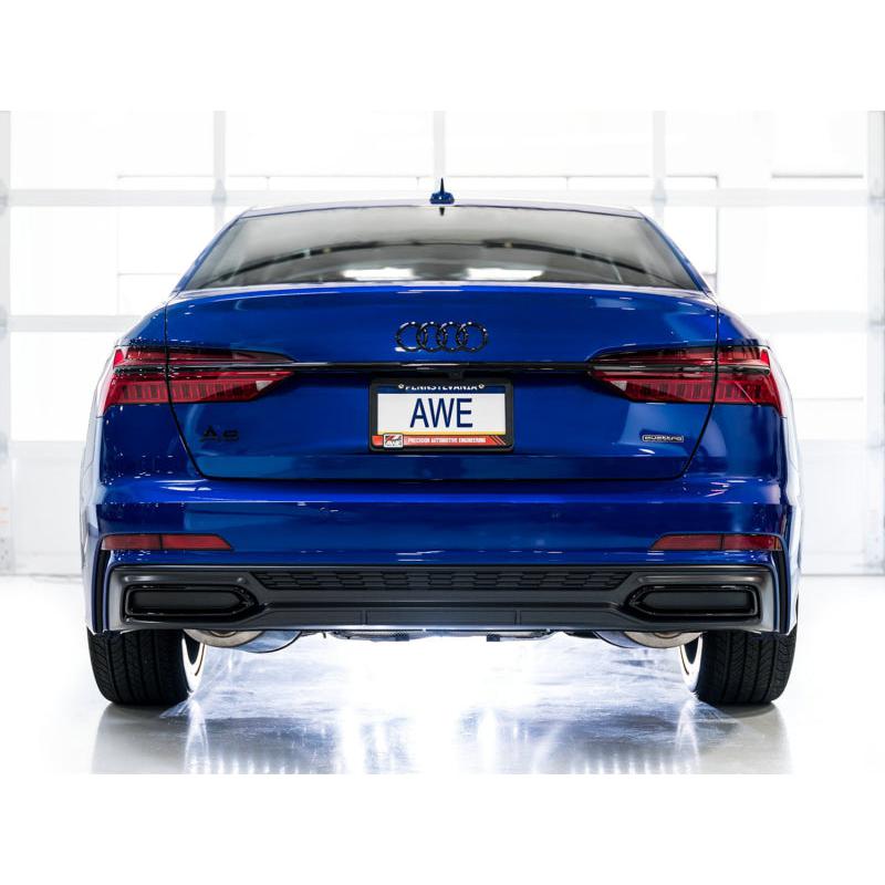 AWE Audi 2019-2023 C8 A6/A7 3.0T Touring Edition Cat-back Exhaust- Turn Downs-SR1 Performance