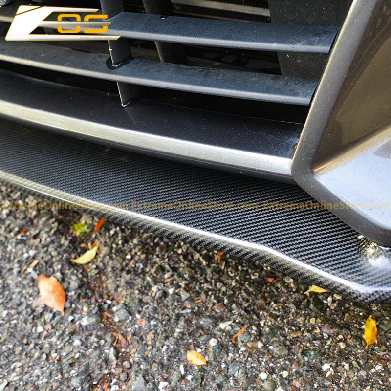 15-Up Ford Focus ST Carbon Fiber Front Splitter Lip - ExtremeOnlineStore