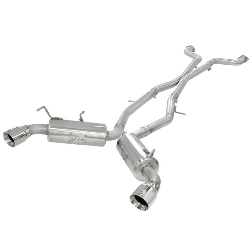 aFe Takeda 2.5inch SS Exhaust Cat-Back 09-13 Nissan 370Z V6 3.7L Polished Tips-SR1 Performance