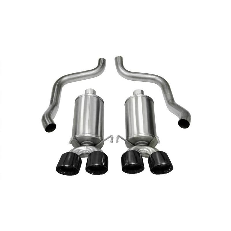 Corsa 2005-2007 Chevrolet Corvette C6 6.0L V8 Black Xtreme Axle-Back Exhaust-SR1 Performance