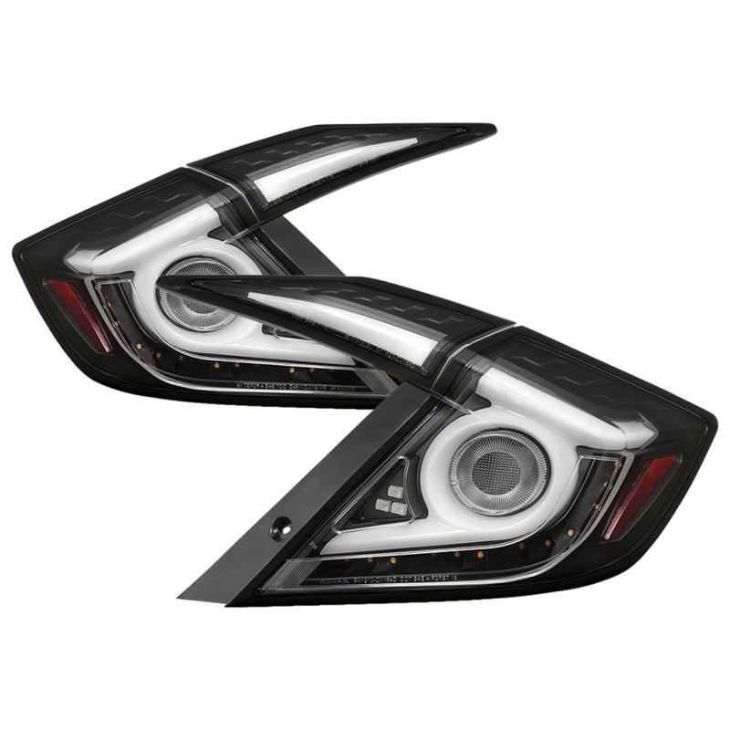 Spyder 16-19 Honda Civic 4 Door Light Bar LED Tail Lights - Black - ALT-YD-HC164D-LB-BK-SR1 Performance