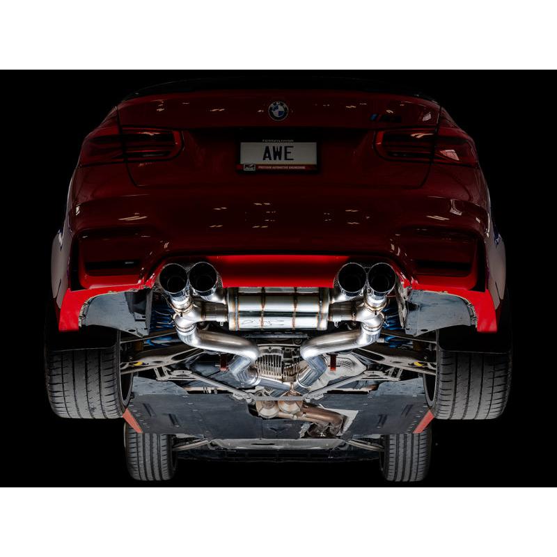 AWE Tuning BMW F8X M3/M4 SwitchPath Catback Exhaust - Chrome Silver Tips-SR1 Performance