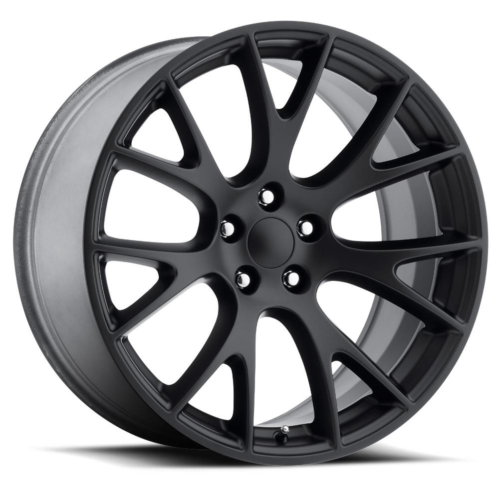 20X10.5 5X115 +25 HB 71.5 HELLCAT SATIN BLACK WITH CAP-SR1 Performance