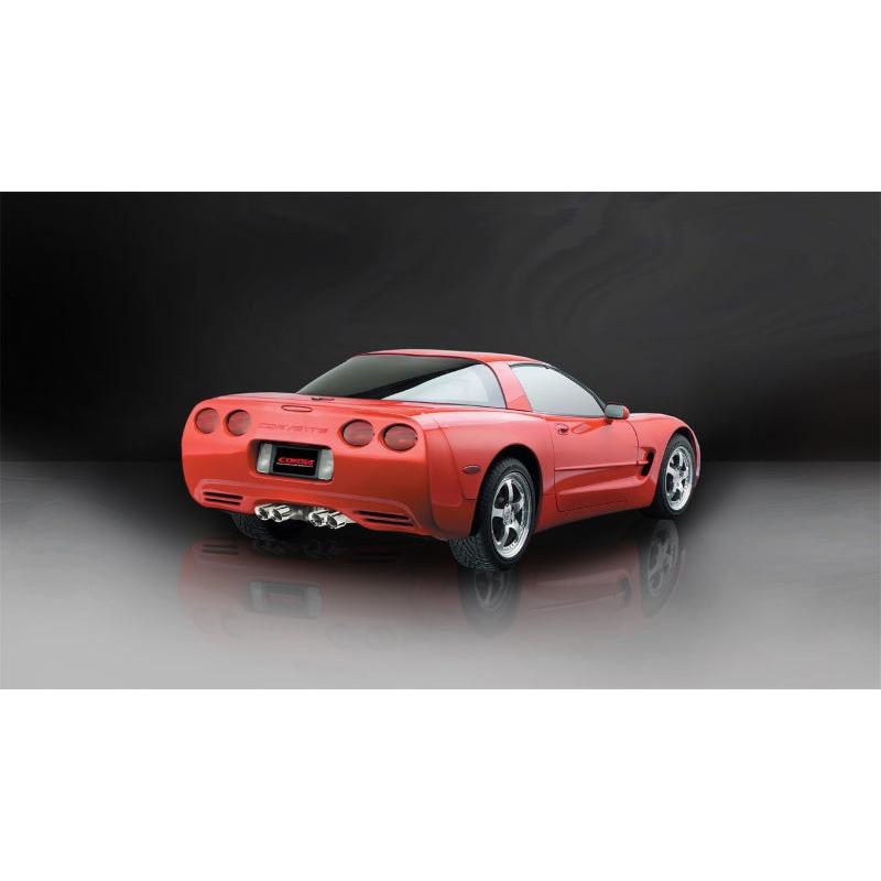 Corsa 1997-2004 Chevrolet Corvette C5 Z06 5.7L V8 Polished Xtreme Axle-Back Exhaust-SR1 Performance