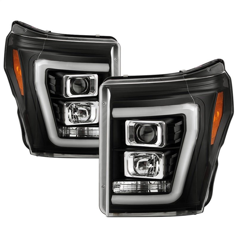 Spyder Ford F250/350/450 11-16 V2 High-Power LED Headlights-White Light Bar-Black PRO-YD-FS11V2PL-BK-SR1 Performance