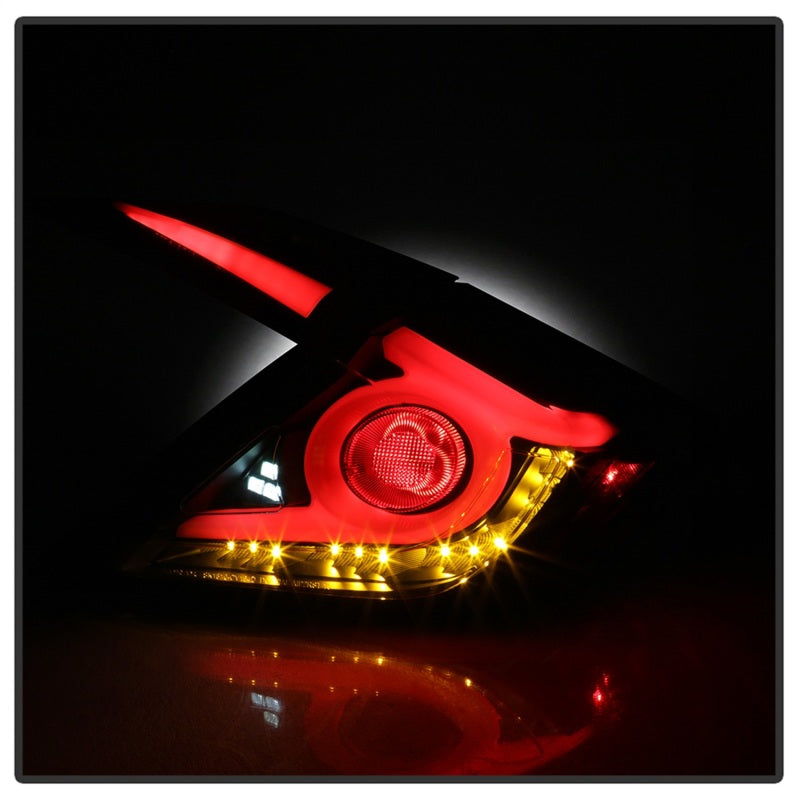 Spyder 16-19 Honda Civic 4 Door Light Bar LED Tail Lights - Black - ALT-YD-HC164D-LB-BK-SR1 Performance