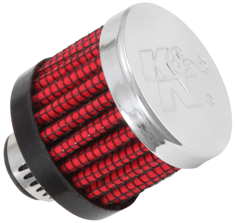 K&N .315/.431 Flange 1 3/8 inch OD 1.5 inch H Clamp On Crankcase Vent Filter-SR1 Performance