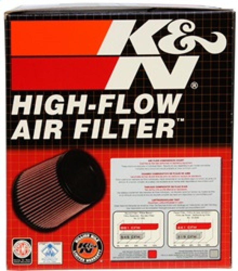 K&N Universal Clamp-On Air Filter 4in FLG / 6-1/2in B / 4-1/2in T / 6in H-SR1 Performance