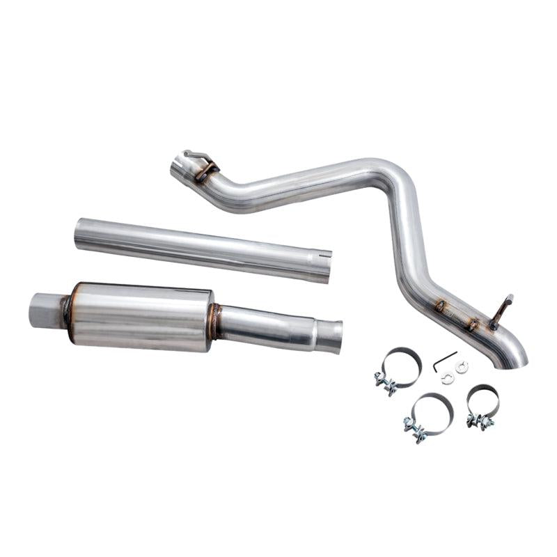 AWE Tuning 20-21 Jeep Gladiator JT 3.6L Tread Edition Cat-Back Single Side Exhaust - Diamond Blk Ti-SR1 Performance