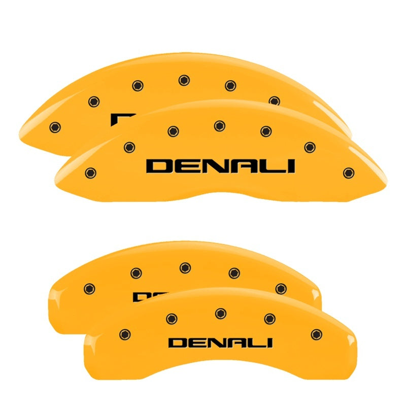 MGP 4 Caliper Covers Engraved Front & Rear Denali Yellow finish black-SR1 Performance