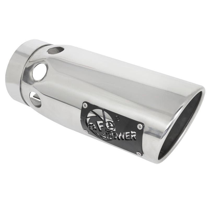 aFe Power Intercooled Tip Stainless Steel - Polished 4in In x 5in Out x 12in L Bolt-On-SR1 Performance