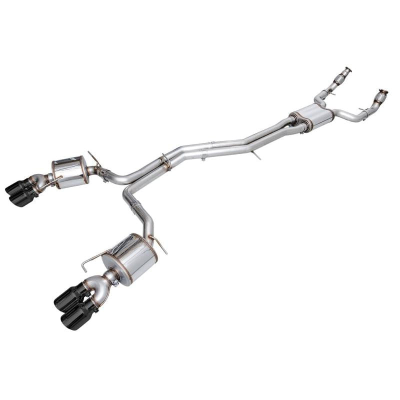 AWE Tuning 19-23 Audi C8 S6/S7 2.9T V6 AWD Touring Edition Exhaust - Diamond Black Tips-SR1 Performance