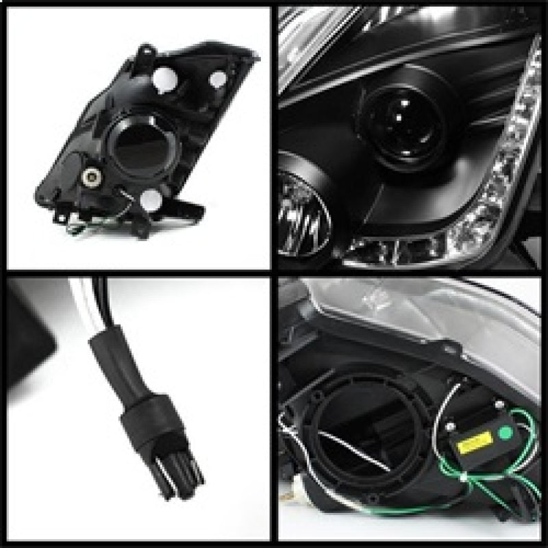 Spyder Nissan 350Z 03-05 Projector Headlights Halogen Model Only - DRL Black PRO-YD-N350Z02-DRL-BK-SR1 Performance