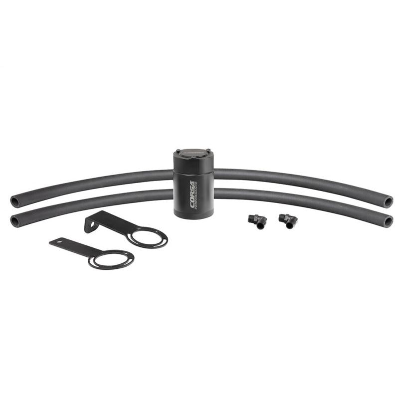 Corsa 5/8in Universal 3 oz Aluminum Oil Catch Can with Mounting Brackets-SR1 Performance