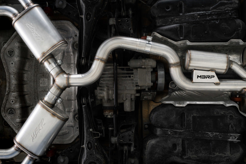 MBRP 15-18 Audi S3 SS 3in Quad Split Rear Exit w/ Carbon Fiber Tips - T304-SR1 Performance