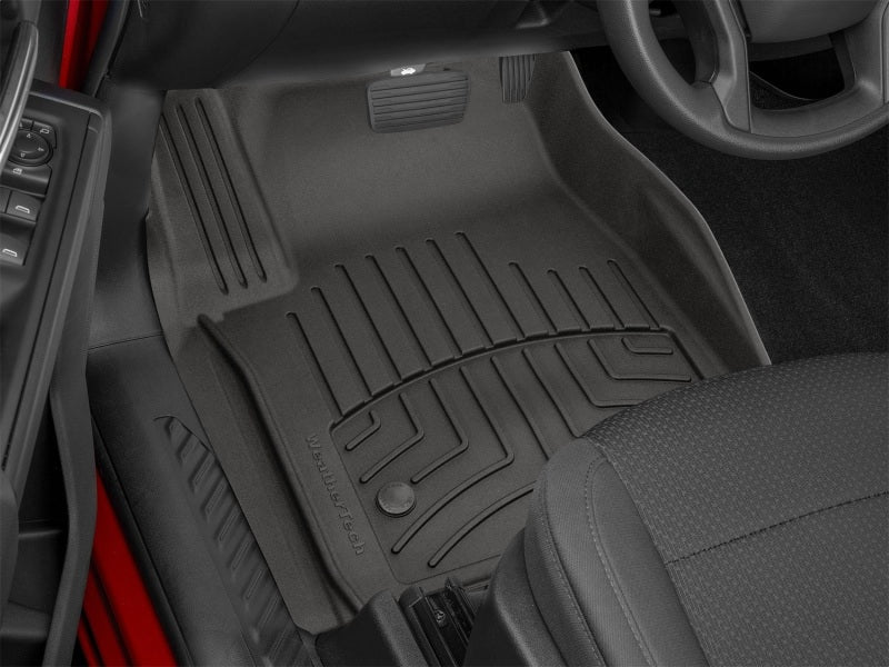 WeatherTech FloorLiner HP for Chevy Silverado Double Cab - Custom Fit Rear Floor Protection in Black