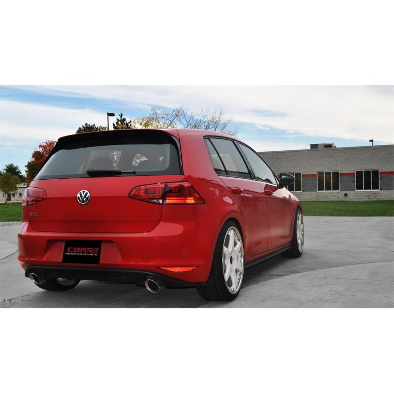 Corsa 2014-2016 Volkswagen GTI Mk7 Polished Sport 3.0in Cat-Back Dual Rear Exit-SR1 Performance