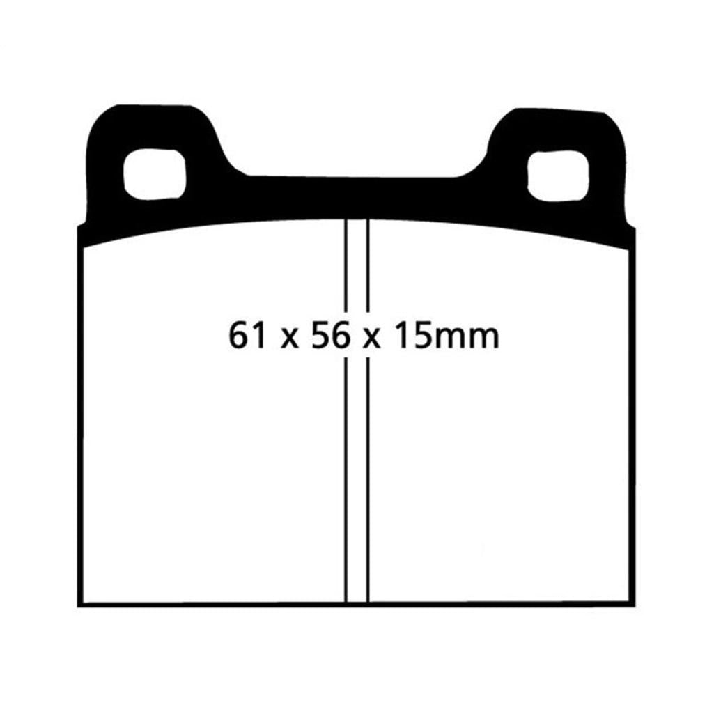 EBC Yellowstuff Brake Pads for Volvo 240 & 780 - Part DP4104R
