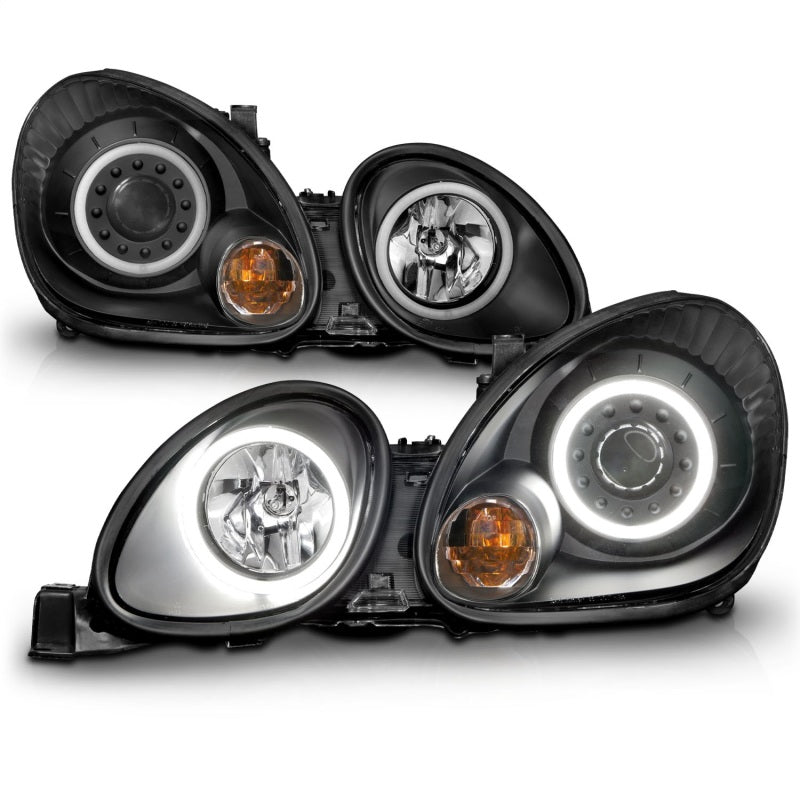 ANZO 1998-2005 Lexus Gs300 Projector Headlights w/ Halo Black-SR1 Performance