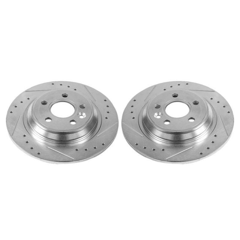 Power Stop 11-15 Volvo S60 Rear Evolution Drilled & Slotted Rotors - Pair-SR1 Performance