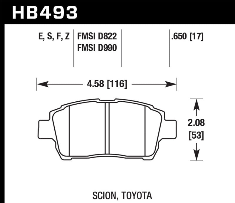 Hawk 04-07 xA/xB / 2000 MR2 Spyder D990 HPS Street Front Brake Pads-SR1 Performance