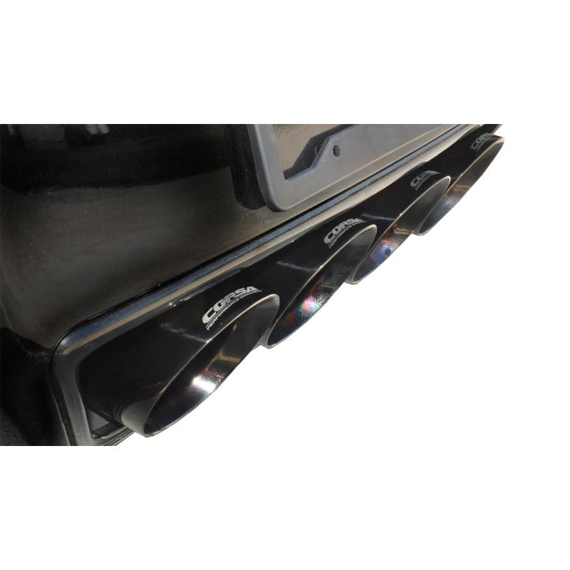 Corsa 15-19 Chevy Corvette Z06 3in Cat Back Exhaust Black Pro-Series Quad 4.5in Tip (Xtreme-SR1 Performance