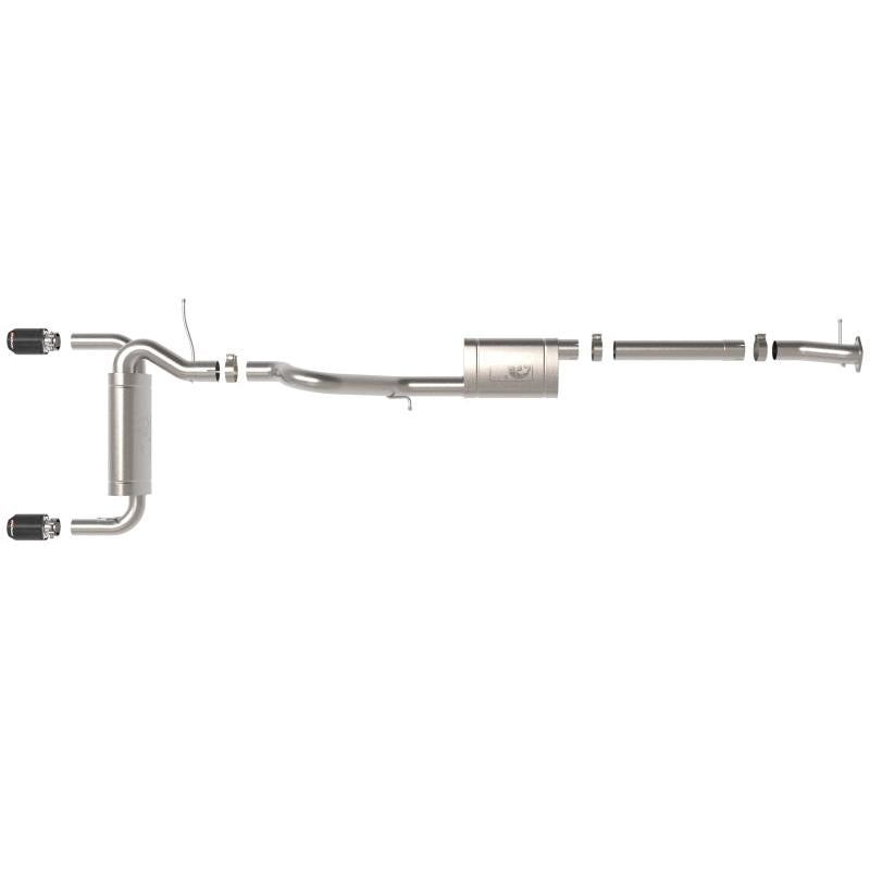 aFe 2021+ Ford Bronco L4-2.3L (t) / V6-2.7L (tt) Vulcan 3in. to 2.5in. SS Cat-Back - Carbon-SR1 Performance