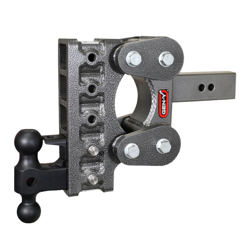 Gen-Y The Boss Torsion-Flex 2.5-inch Shank Hitch with 7.5-inch Drop and Dual-Ball & Pintle Lock