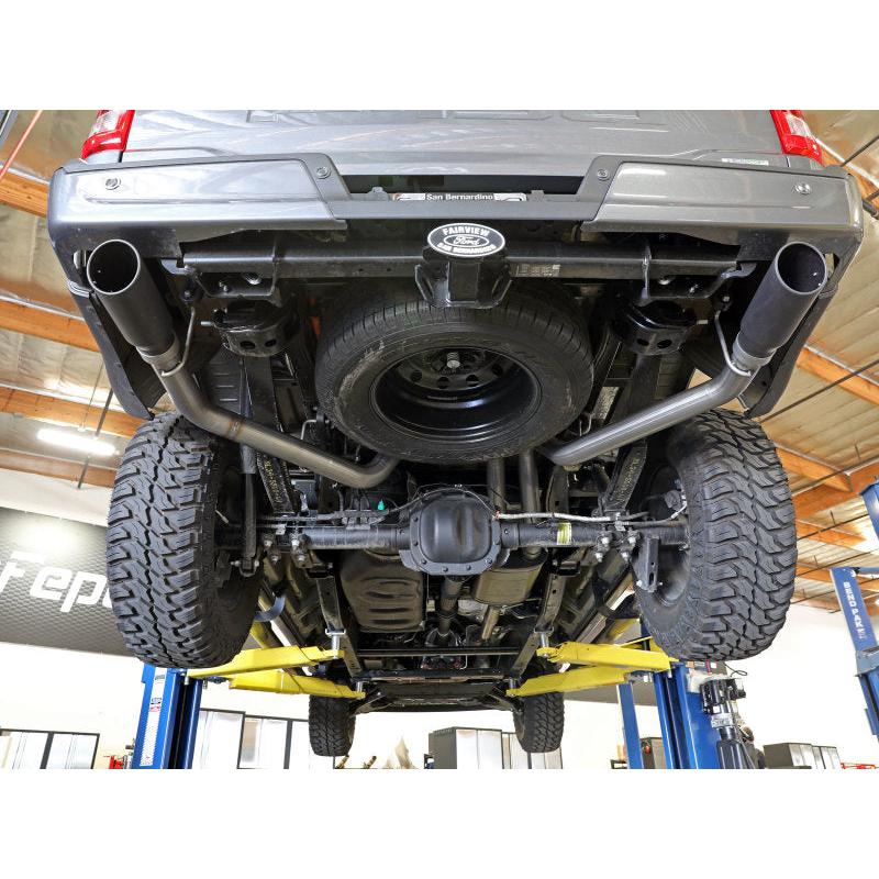 aFe Vulcan 3in 304 SS Cat-Back Exhaust 2021 Ford F-150 V6 2.7L/3.5L (tt)/V8 5.0L w/ Black Tips-SR1 Performance